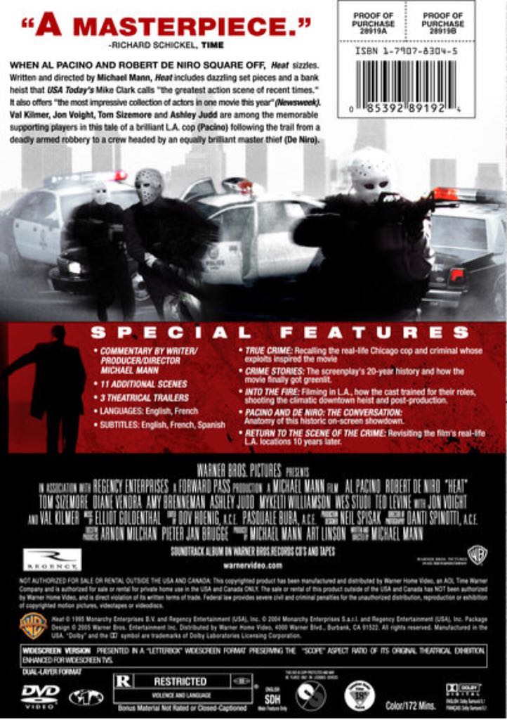 Heat DVD movie collectible [Barcode 7321917141925] - Main Image 2