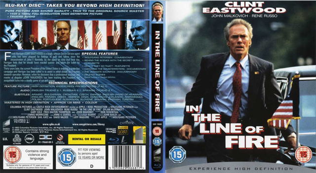 In The Line Of Fire Blu-ray movie collectible [Barcode 043396258754] - Main Image 2