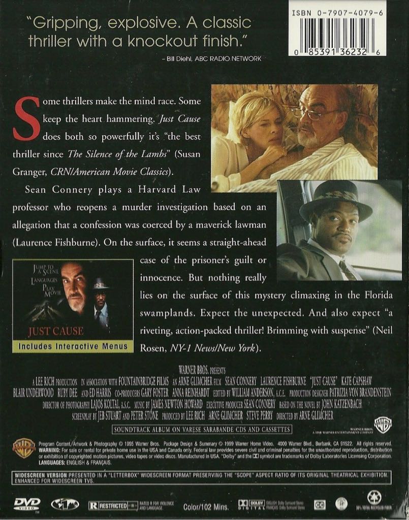 Just Cause DVD movie collectible [Barcode 883929104598] - Main Image 2