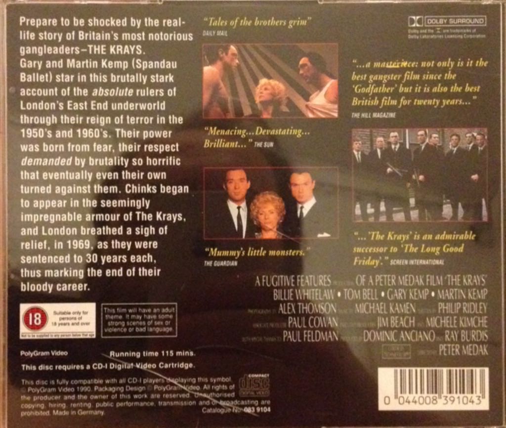 Krays, The Video CD movie collectible [Barcode 044008391043] - Main Image 2