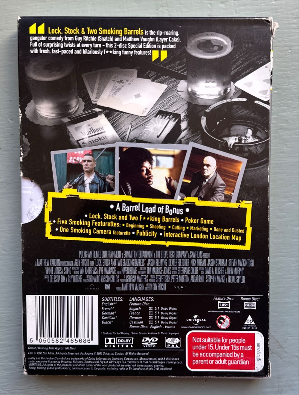 Lock, Stock and Two Smoking Barrels (1998) DVD DVD movie collectible [Barcode 5050582465686] - Main Image 2