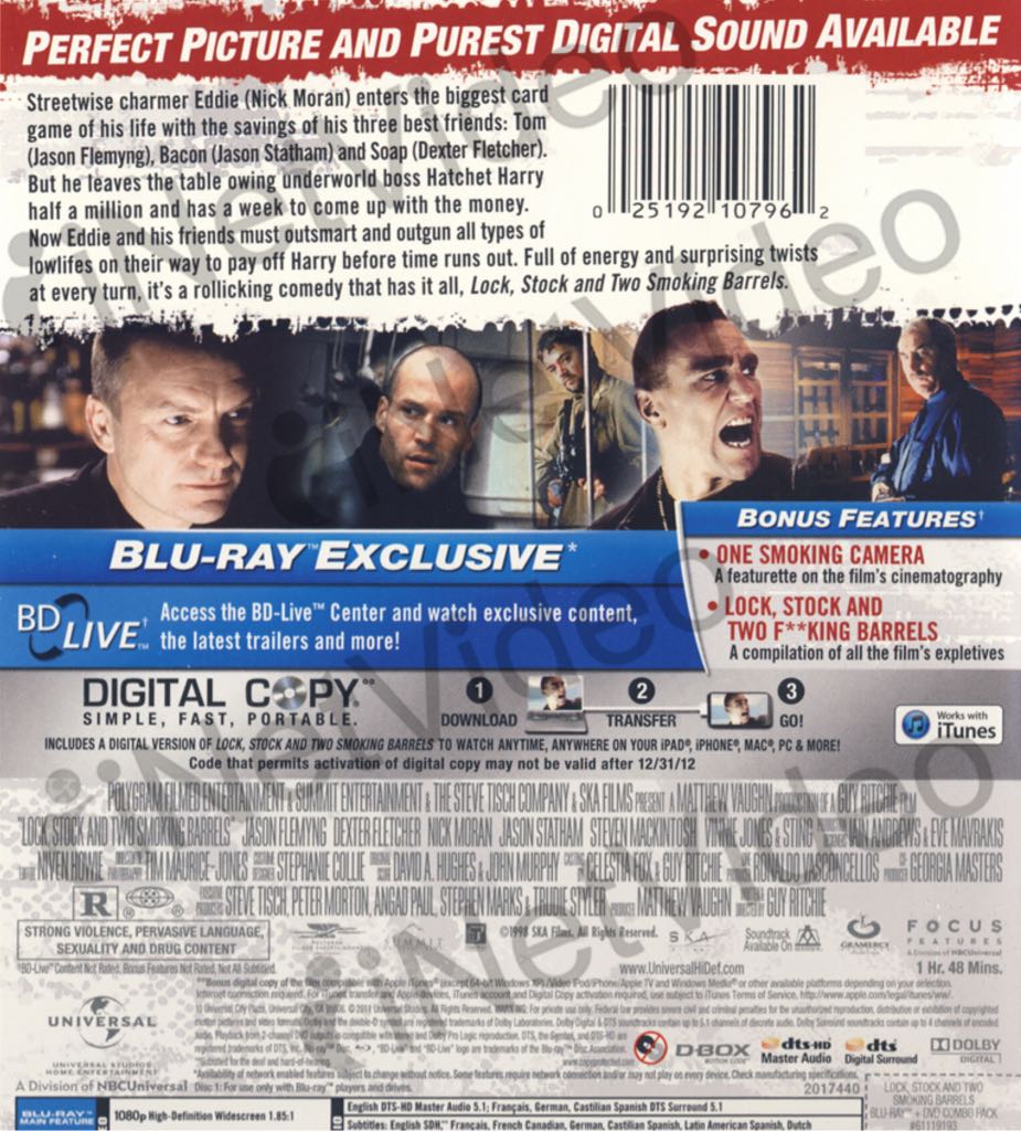 Lock, Stock and Two Smoking Barrels Blu-ray movie collectible [Barcode 5050582721355] - Main Image 2