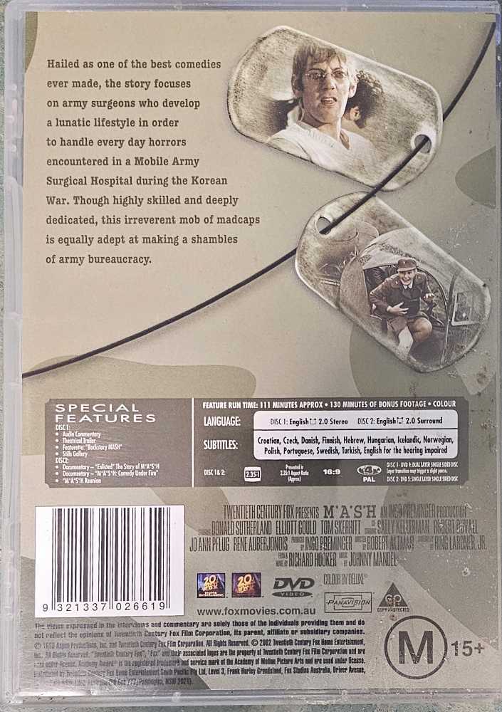 M.A.S.H DVD movie collectible [Barcode 9321337026619] - Main Image 2