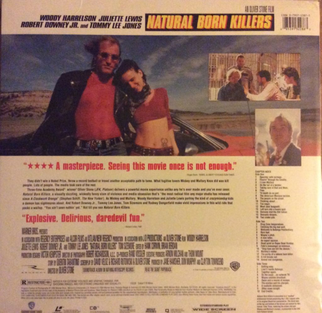 Natural Born Killers Laser Disc movie collectible [Barcode 085391322863] - Main Image 2