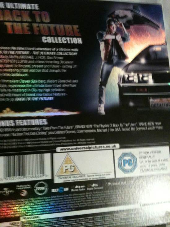 Back To The Future Trilogy Blu-ray movie collectible [Barcode 5050582788860] - Main Image 2