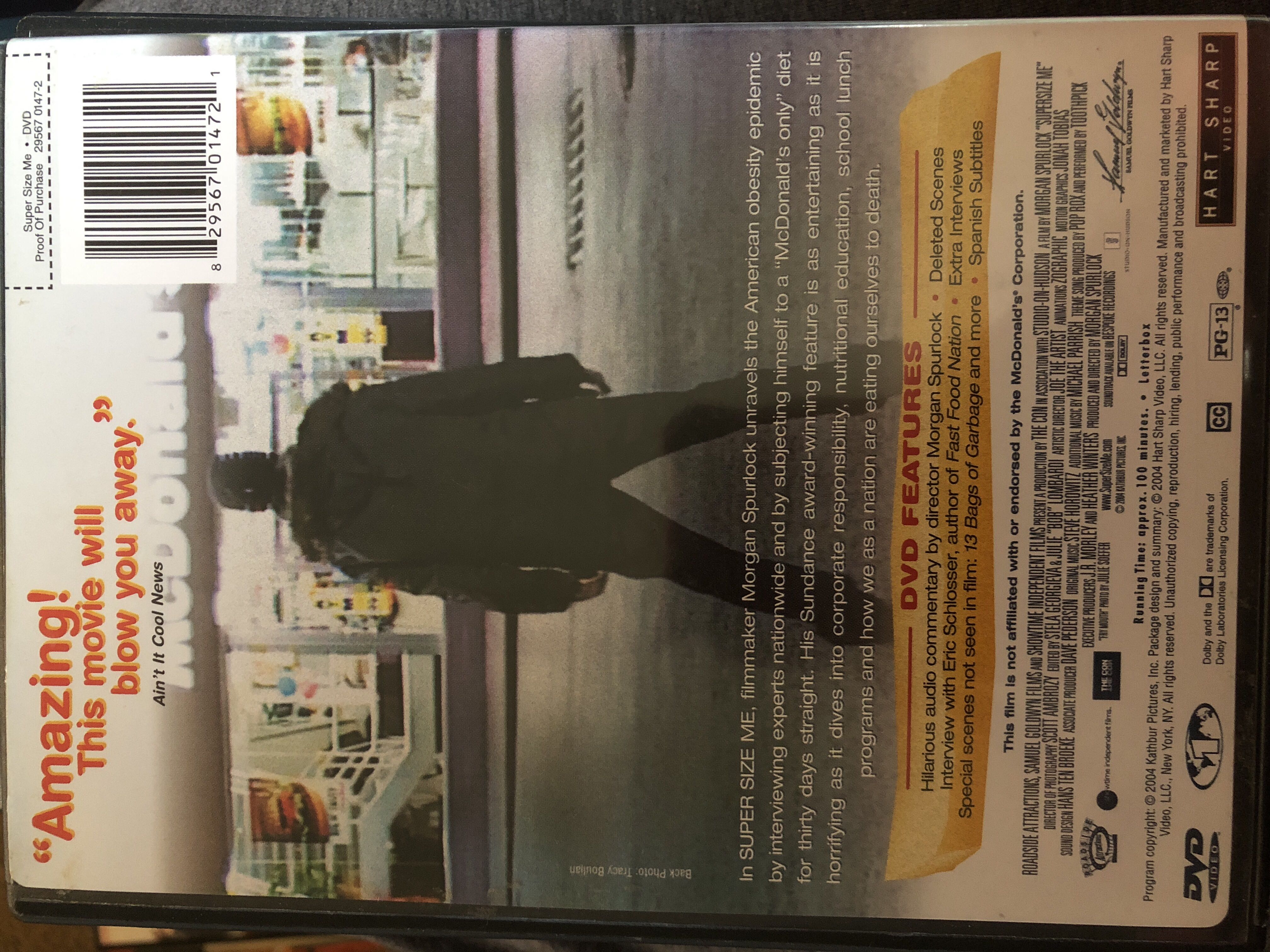 Super Size Me DVD movie collectible [Barcode 829567014721] - Main Image 2