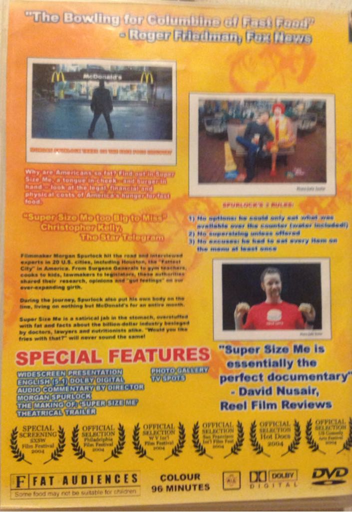 Super Size Me DVD movie collectible - Main Image 2