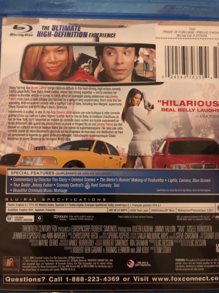 Taxi Digital Copy movie collectible [Barcode 024543703594] - Main Image 2