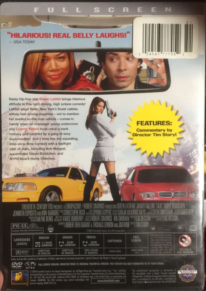Taxi DVD movie collectible [Barcode 024543777052] - Main Image 2
