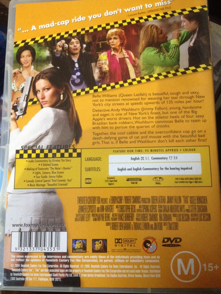 Taxi DVD movie collectible [Barcode 9321337043531] - Main Image 2