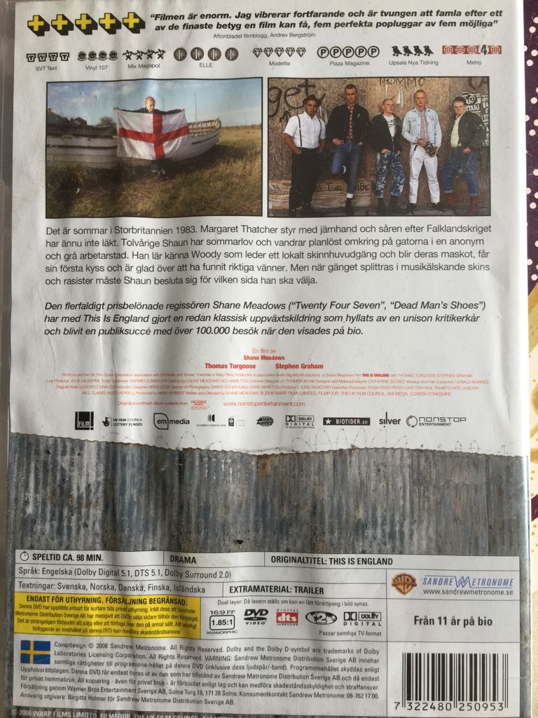 This Is England DVD movie collectible [Barcode 7322480250953] - Main Image 2