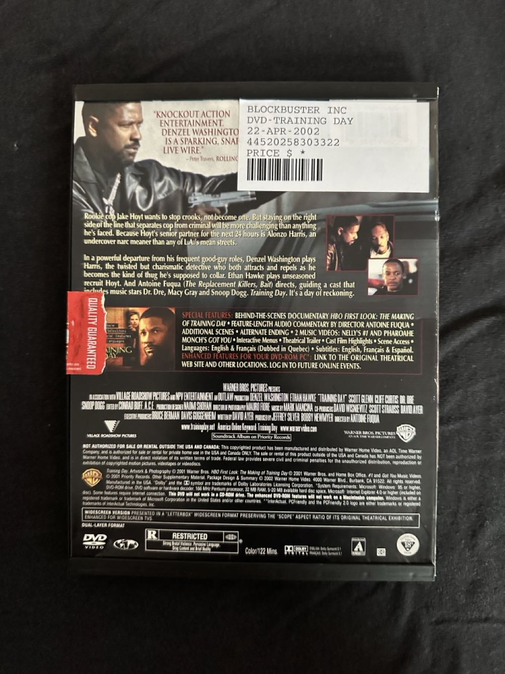 Training Day (DVD) DVD movie collectible [Barcode 085182000079] - Main Image 2