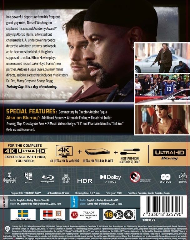 Training Day DVD-R movie collectible [Barcode 0883929102518] - Main Image 2