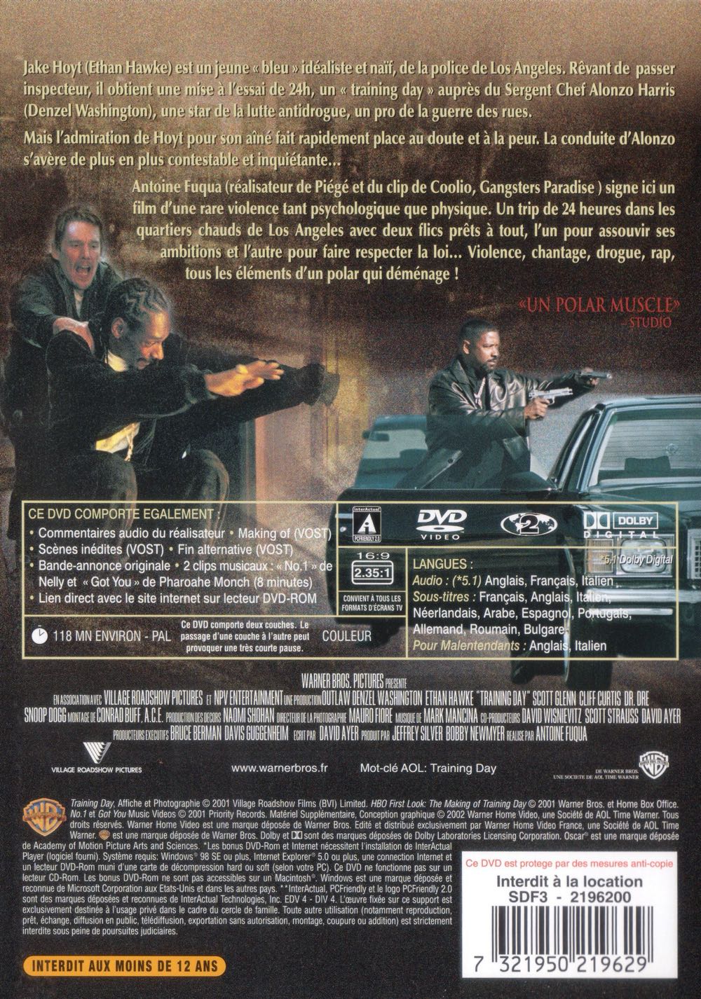 Training Day DVD movie collectible [Barcode 7321950219629] - Main Image 2
