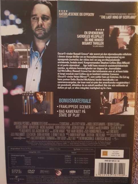 State of Play DVD movie collectible [Barcode 5050582707540] - Main Image 2