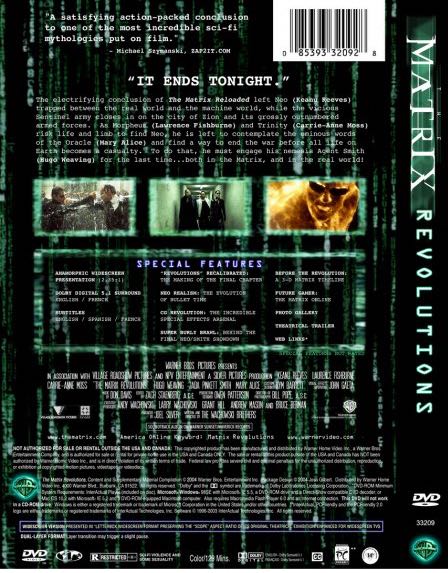 The Matrix Revolutions Blu-ray movie collectible [Barcode 085393349226] - Main Image 2