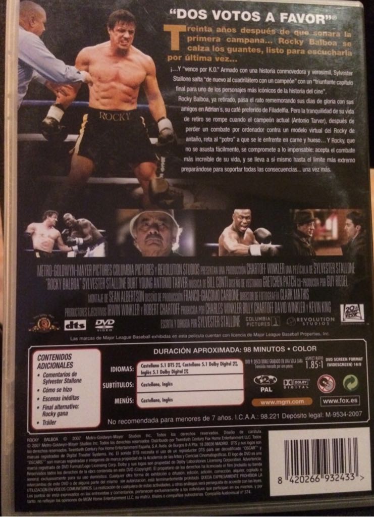 Rocky Balboa  DVD movie collectible [Barcode 8420266932433] - Main Image 2