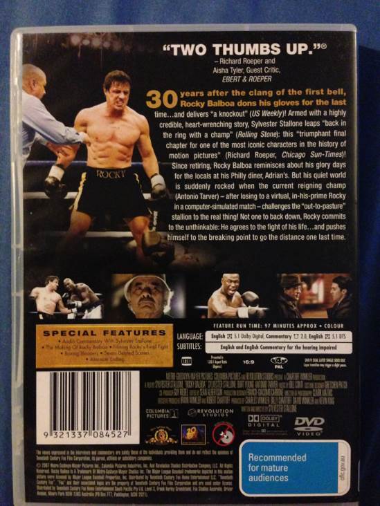 Rocky Balboa DVD movie collectible [Barcode 9321337084527] - Main Image 2