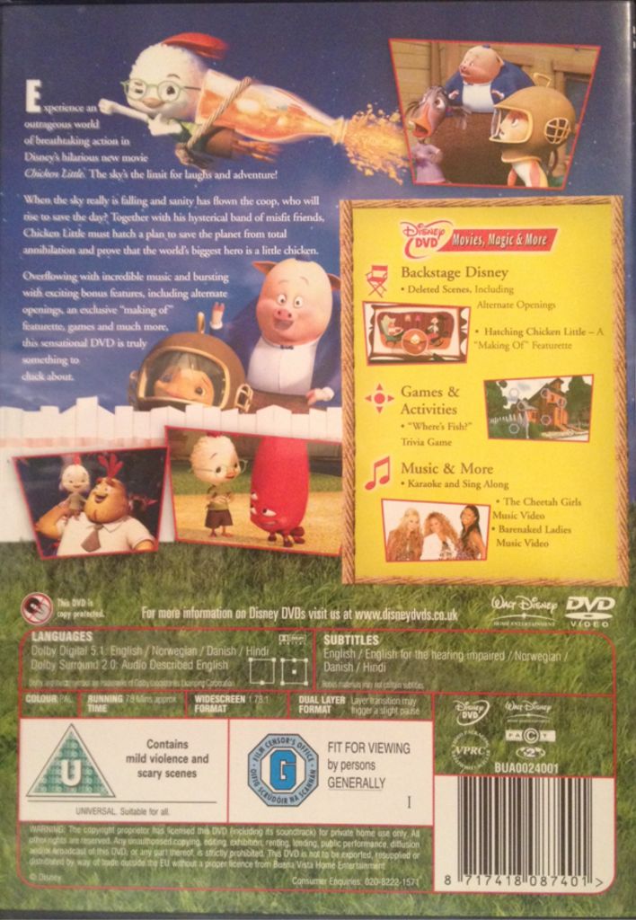 Chicken Little DVD movie collectible [Barcode 8717418087401] - Main Image 2