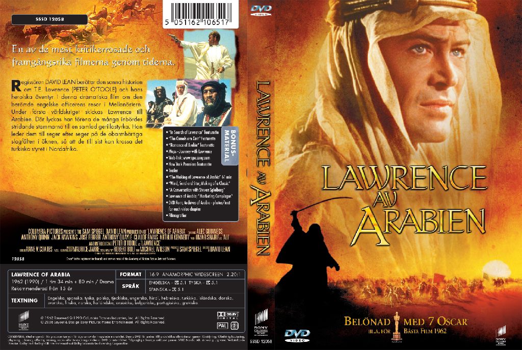 Lawrence of Arabia DVD movie collectible [Barcode 011891983037] - Main Image 2