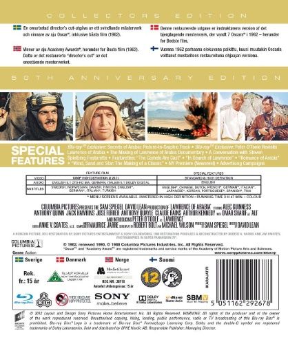 Lawrence of Arabia Blu-ray movie collectible [Barcode 8414533084338] - Main Image 2
