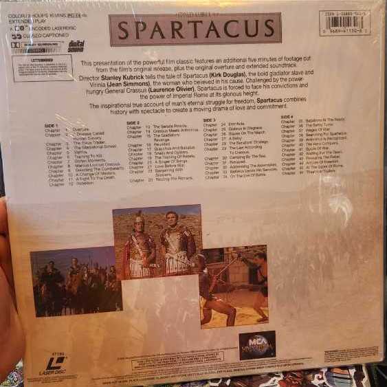 Spartacus Laser Disc movie collectible [Barcode 096894113063] - Main Image 2
