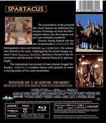 Spartacus Blu-ray movie collectible [Barcode 5050582768848] - Main Image 2