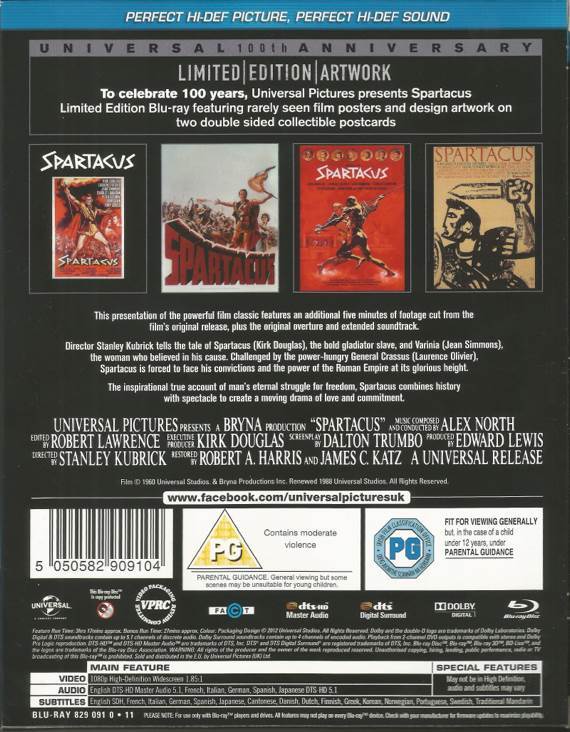 Spartacus Blu-ray movie collectible - Main Image 2