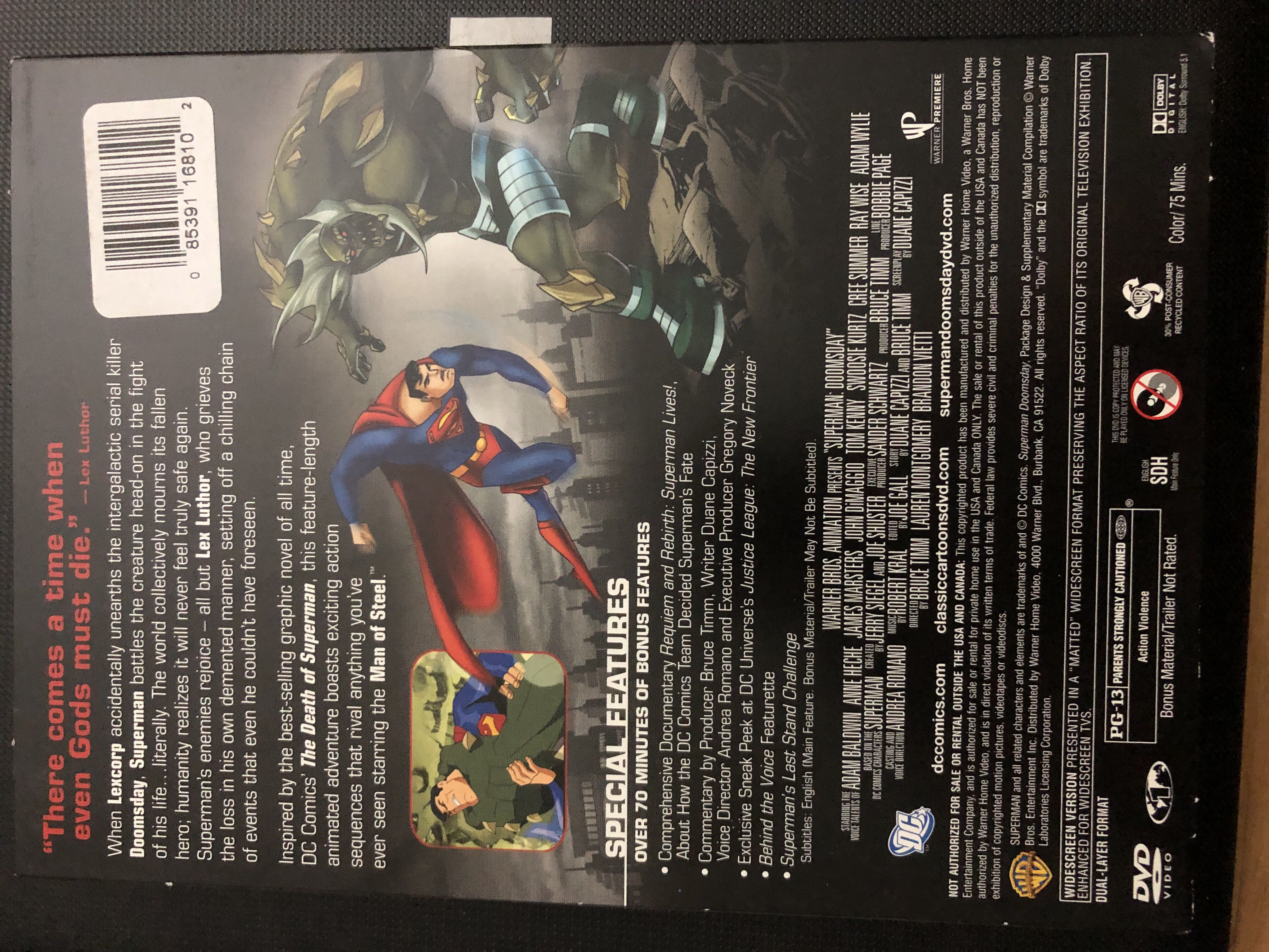 DC: Superman: Doomsday Digital Copy movie collectible [Barcode 085391168102] - Main Image 2