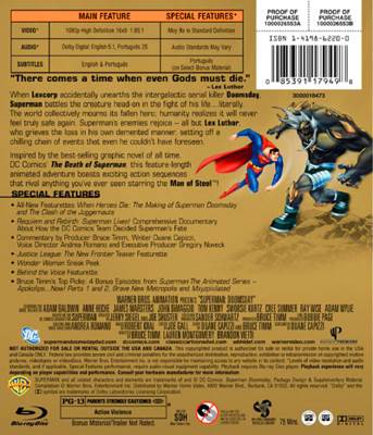 Superman: Doomsday Blu-ray movie collectible [Barcode 085391179498] - Main Image 2