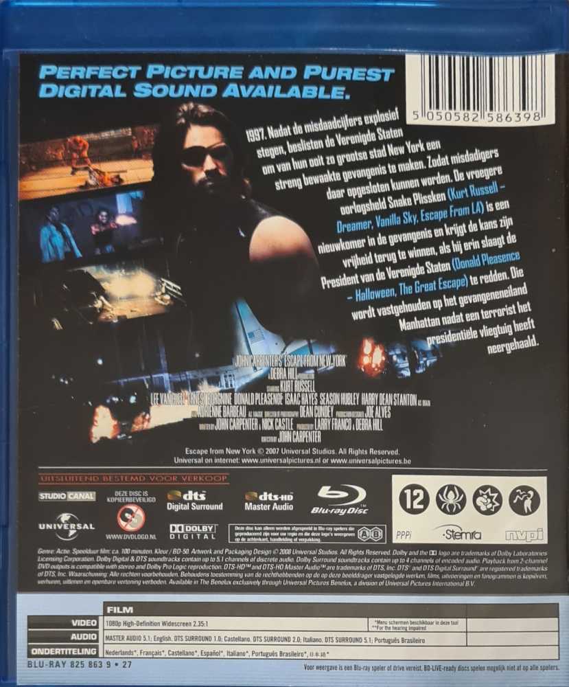 Escape From New York Blu-ray movie collectible [Barcode 5050582586398] - Main Image 2
