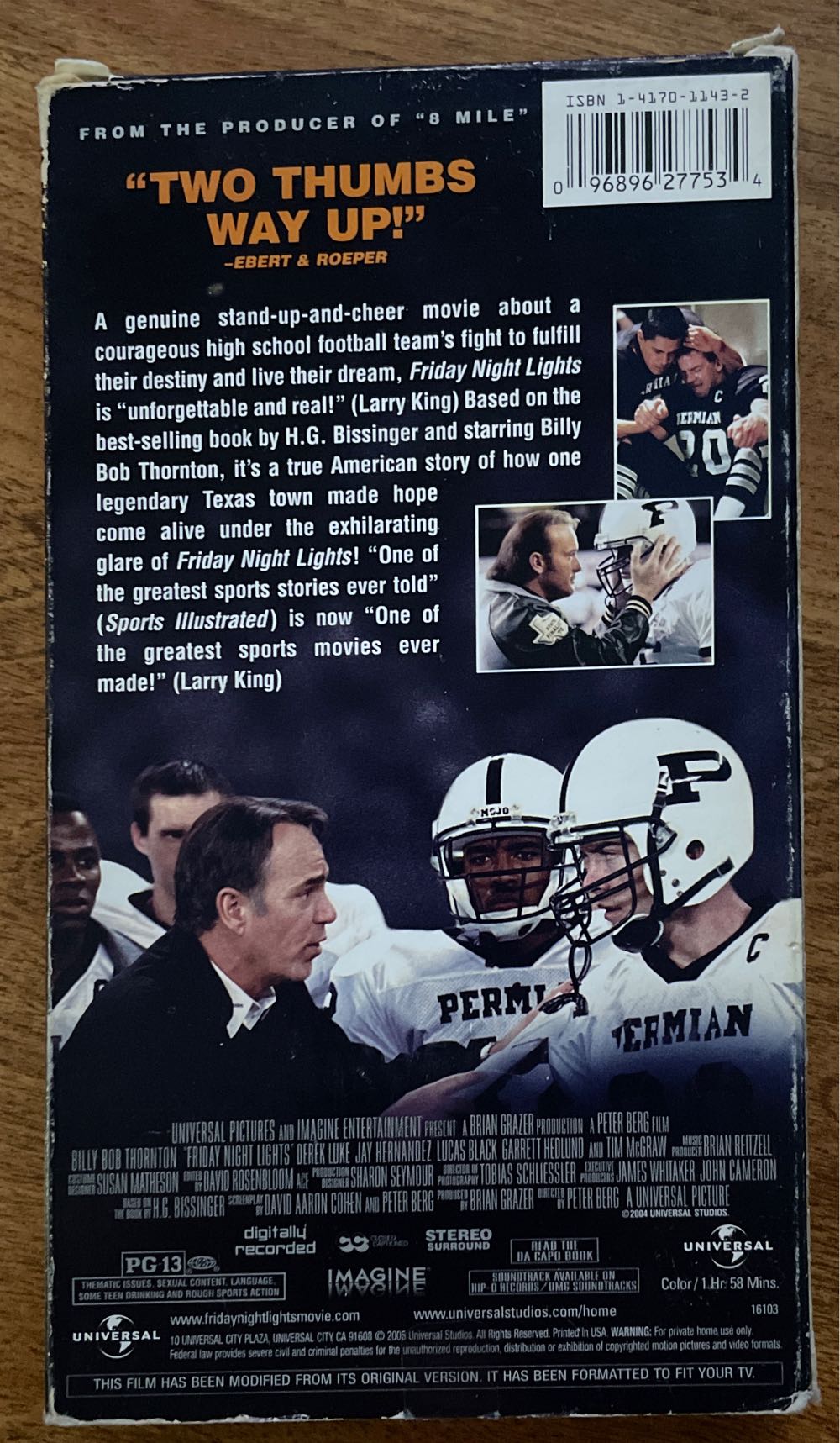 Friday Night Lights/BIN 12 VHS movie collectible [Barcode 096896277534] - Main Image 2