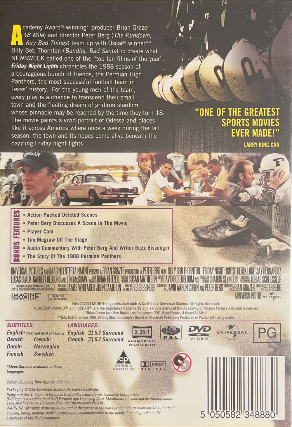 Friday Night Lights DVD movie collectible [Barcode 5050582348880] - Main Image 2