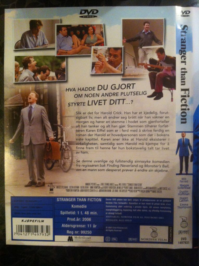 Stranger Than Fiction DVD movie collectible [Barcode 7041271497932] - Main Image 2