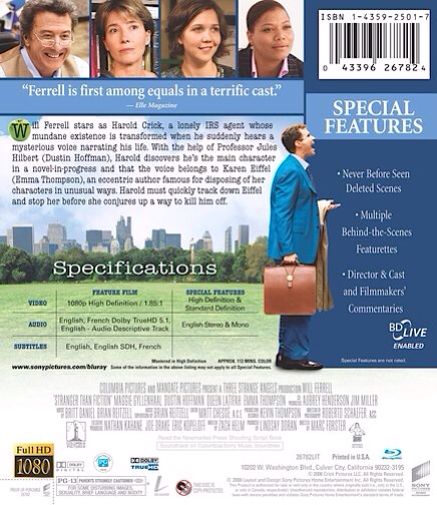 Stranger Than Fiction Blu-ray movie collectible - Main Image 2