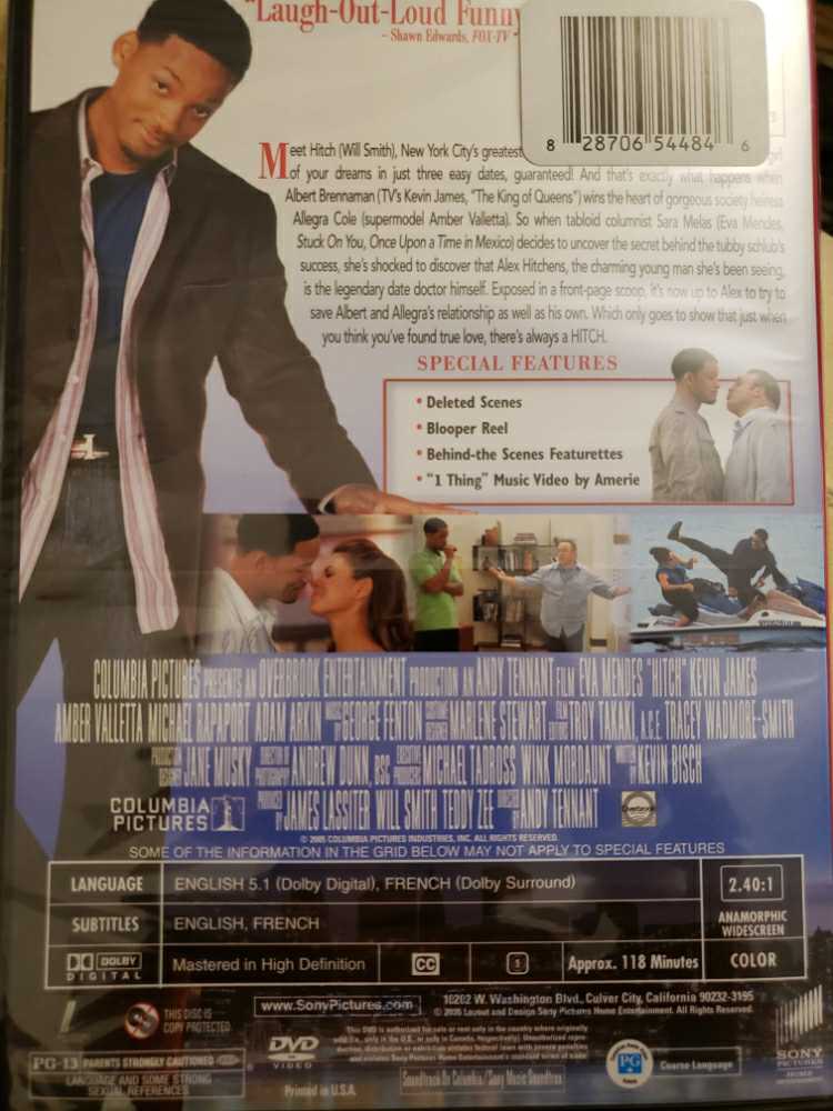 Hitch Digital Copy movie collectible [Barcode 011575112357] - Main Image 2