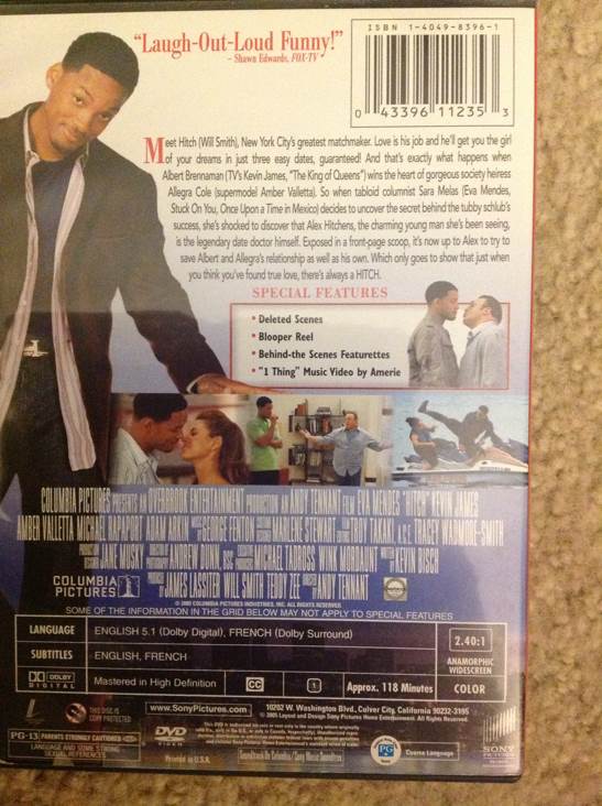 Hitch DVD movie collectible [Barcode 043396112353] - Main Image 2