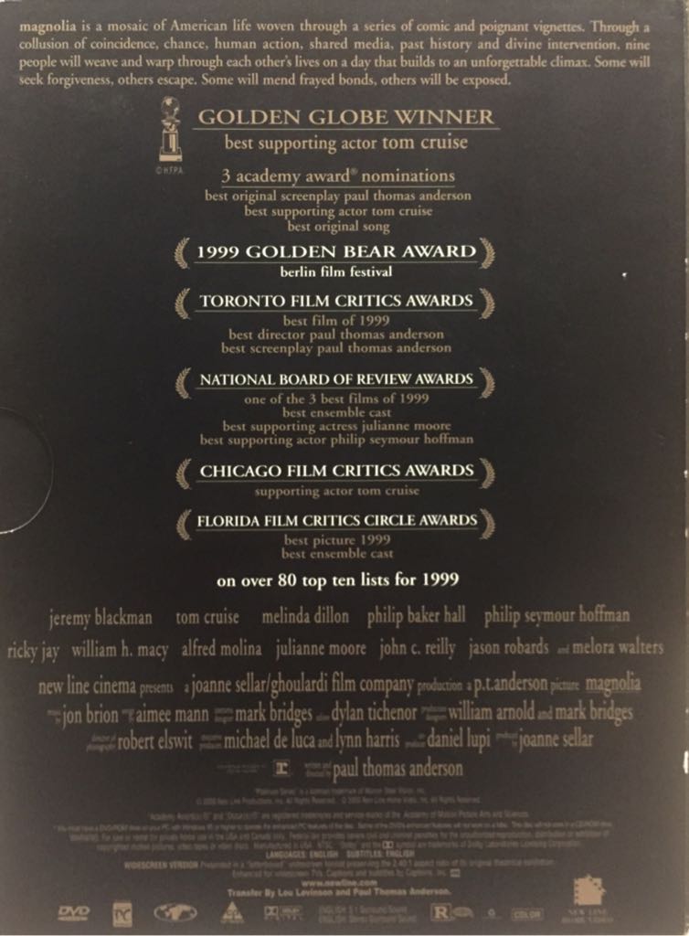 Magnolia DVD-R movie collectible [Barcode 071100002805] - Main Image 2