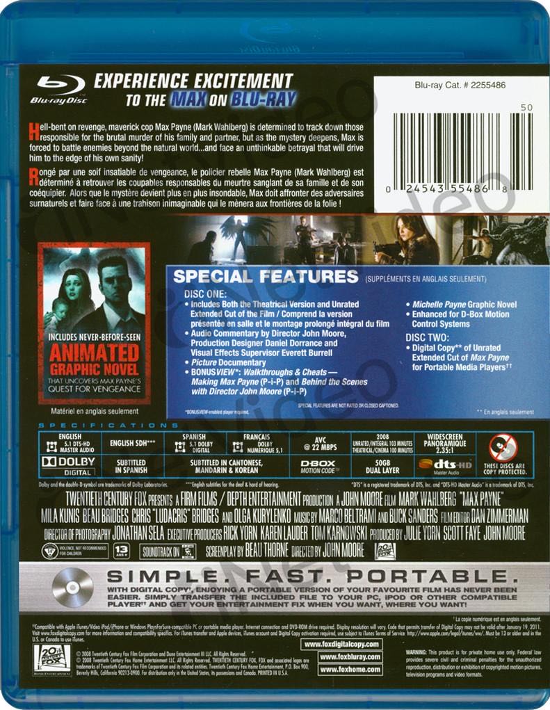 Max Payne DVD movie collectible [Barcode 024543556305] - Main Image 3