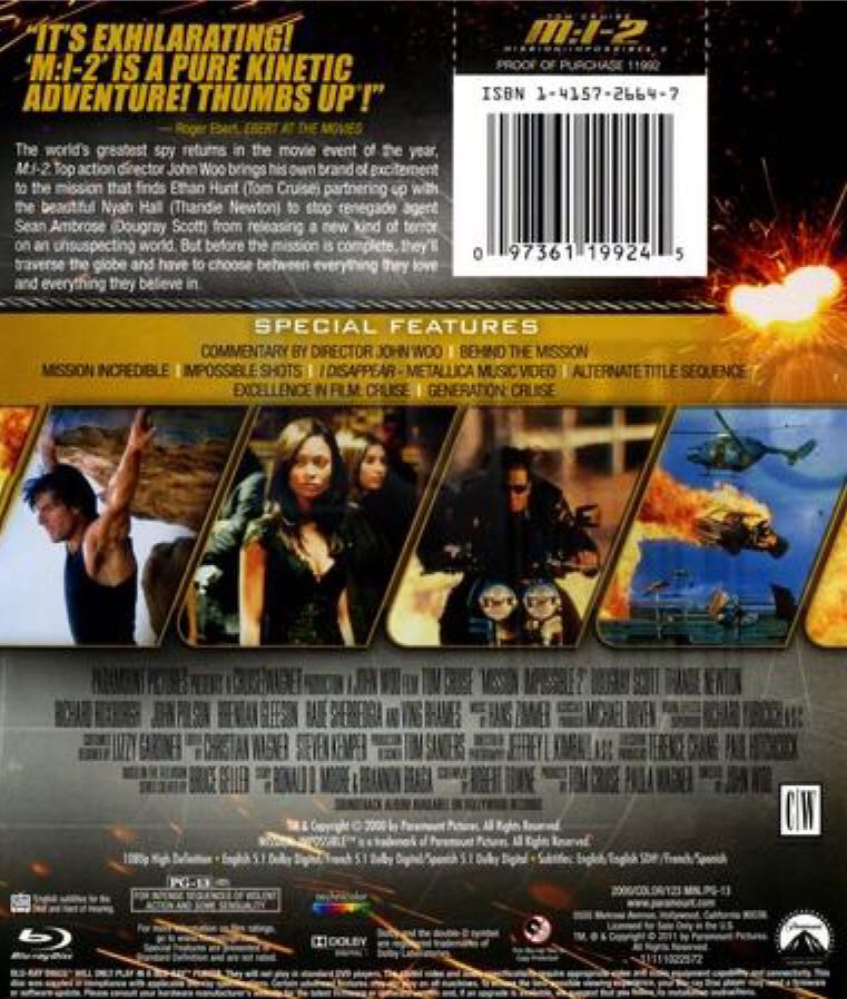 Mission: Impossible II Blu-ray movie collectible - Main Image 2