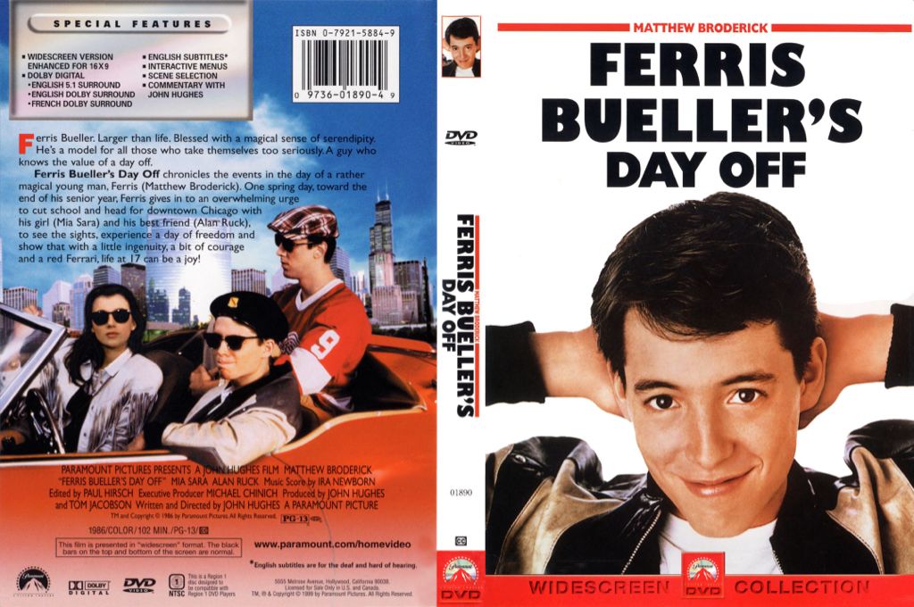(002) Ferris Bueller’s Day Off DVD-R movie collectible [Barcode 097360189070] - Main Image 2