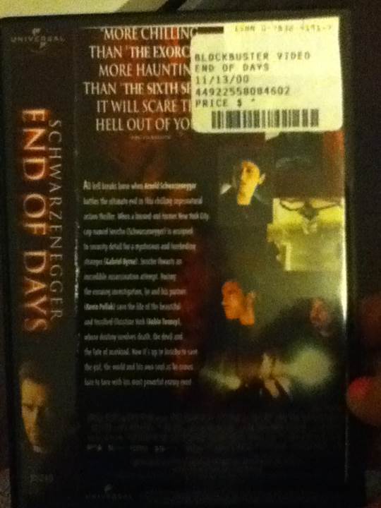 End Of Days VHS movie collectible [Barcode 096898524032] - Main Image 2
