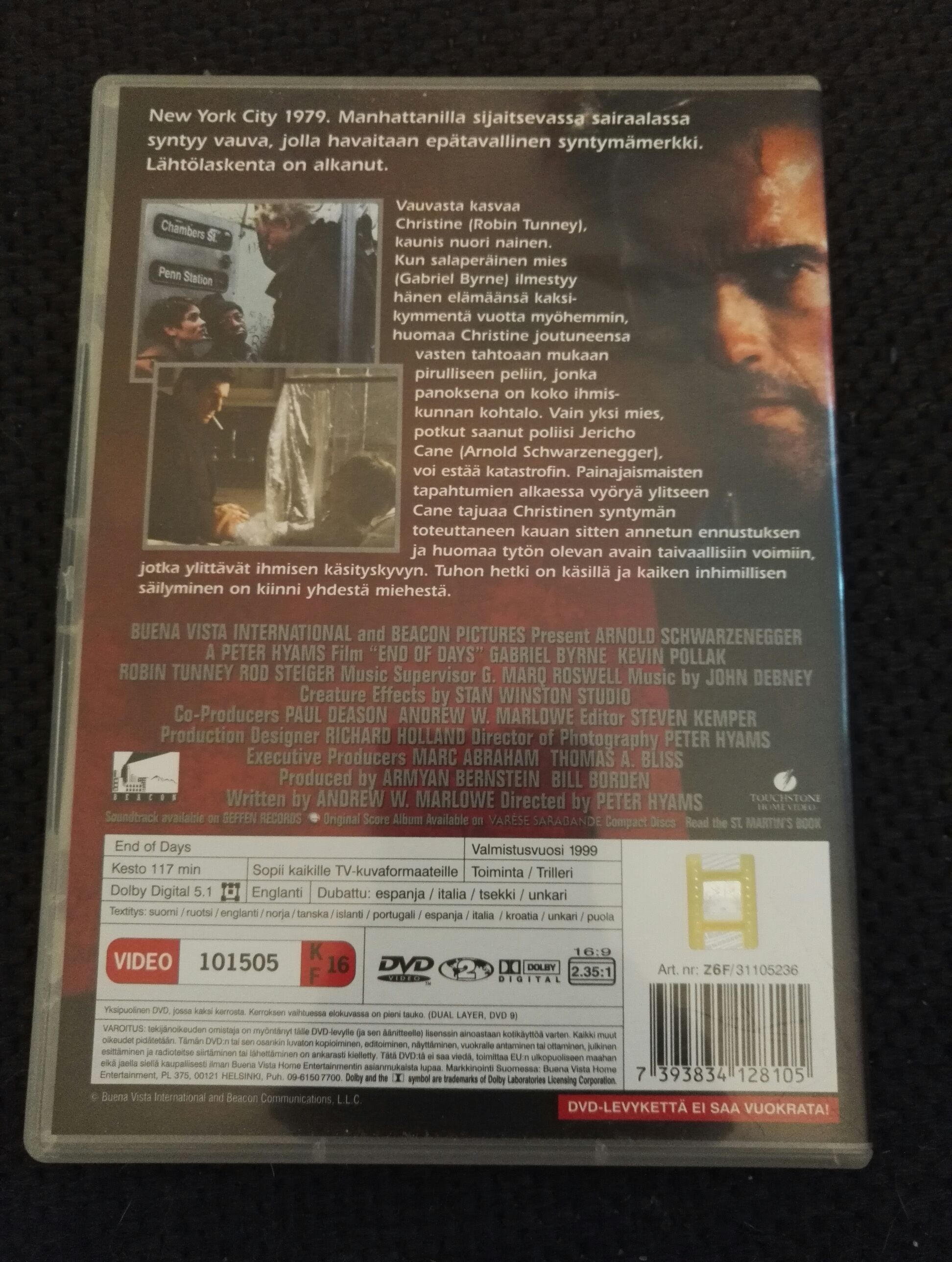 End of Days DVD movie collectible [Barcode 7393834128105] - Main Image 2