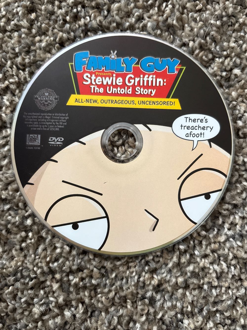 Family Guy presents Stewie Griffin: The Untold Story DVD-R movie collectible [Barcode 024543902317] - Main Image 2