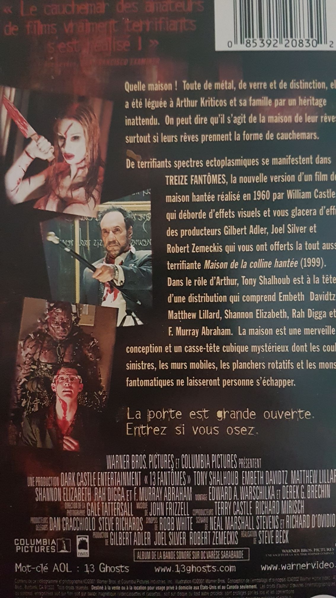 Thirteen Ghosts CUSTOM VHS movie collectible [Barcode 1985633408326] - Main Image 2