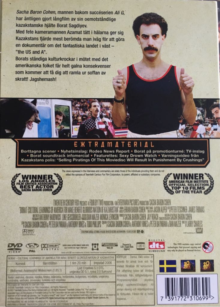 Borat DVD movie collectible [Barcode 7391772310699] - Main Image 2
