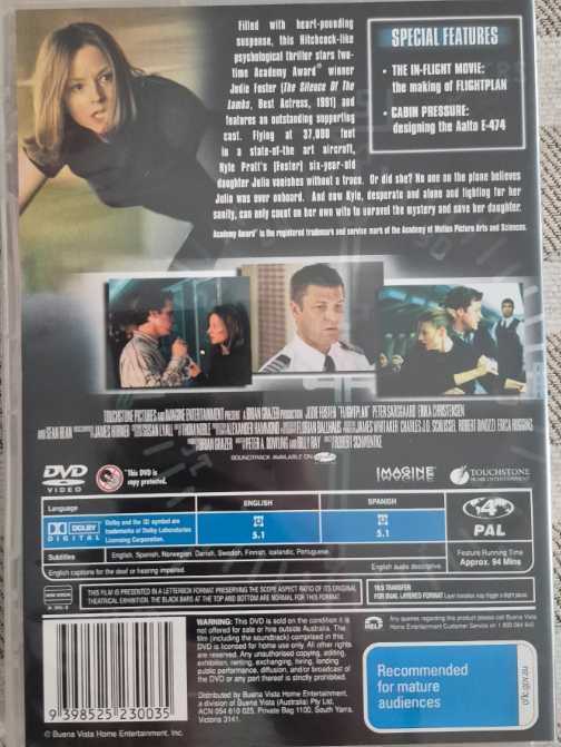 Flightplan DVD movie collectible [Barcode 786936273373] - Main Image 3