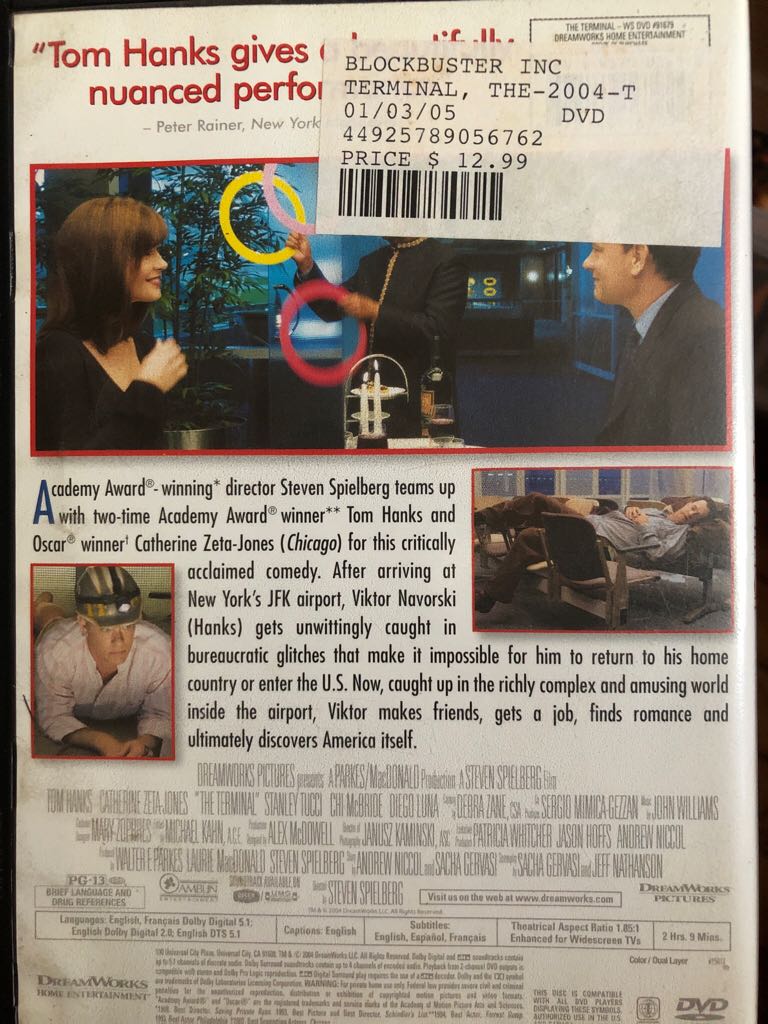 The Terminal DVD movie collectible [Barcode 1111111020005]