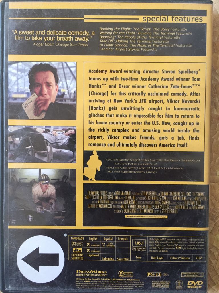 The Terminal DVD movie collectible [Barcode 5050583017839] - Main Image 2