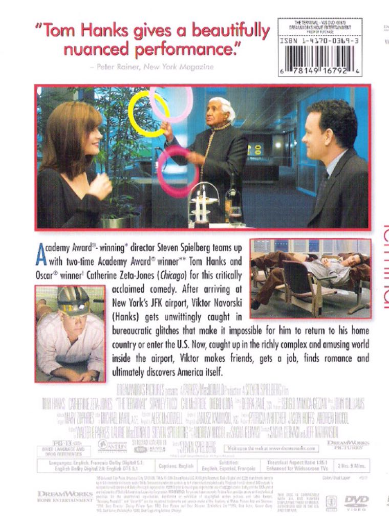 The Terminal DVD movie collectible [Barcode 678149191523] - Main Image 2